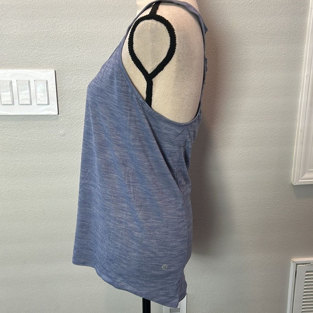 Lululemon Cool Racerback Light Blue Tank Top Size 8 - Picture 4 of 9